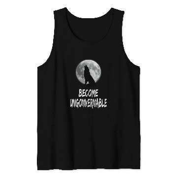 Discover Coyote Mammal Become Ungovernable wolfs Howling at Moon Tank Tops