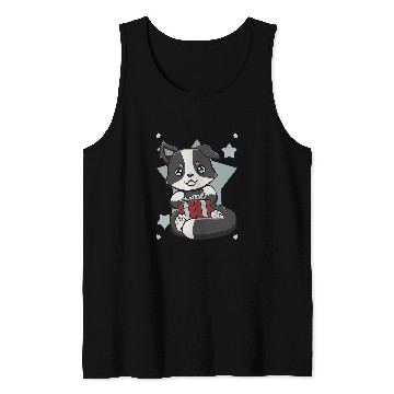 Discover Border Collie Pet With Present An Cute Santa Dog For Christmas Tank Tops