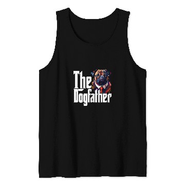 Discover Pug Pet Dad Dogfather Dogs Daddy Father Tank Tops