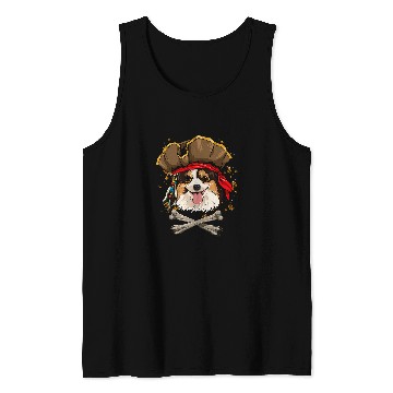 Discover Papillon Pet Pirate Jolly Roger Flag Crossbones Tank Tops