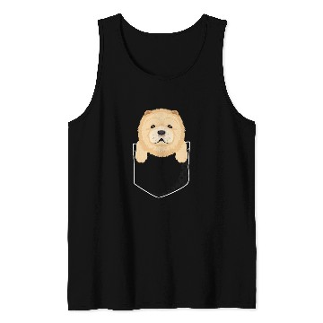 Discover Chow Chow Pet Pocket Chow Chow Puppy Cute Tank Tops