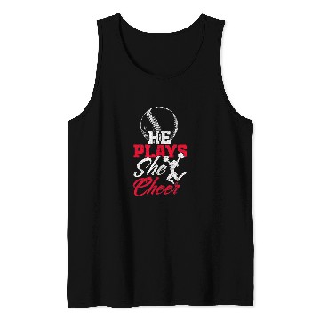 Discover Sport Baseball Cheerleading Cheer Mom Softball Baseball Cheerleader Tank Tops