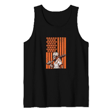 Discover Sport Baseball Halloween Skeletons Baseball Player Flag Tank Tops