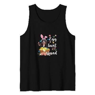 Discover Bernese Mountain Pet Happy Easter Day Colorful Egg Hunt Squad Tank Tops