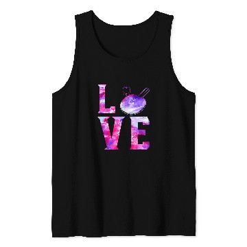 Discover Sport Ping Pong Watercolor Paddle Love Tank Tops