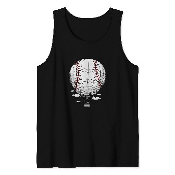 Discover Sport Baseball Flying Hot Air Balloon Baseball Players Tank Tops
