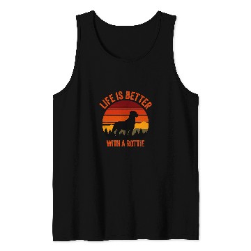 Discover Rottweiler Pet Life Is Better With A Rottie Retro Sky Forest Tank Tops
