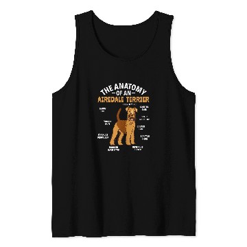 Discover Airedale Terrier Pet Lover Anatomy of an Dog Tank Tops
