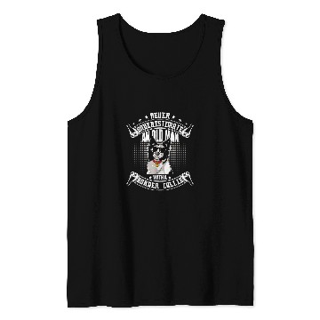 Discover Border Collie Pet Never Underestimate An Old Man With Border Collie Tank Tops