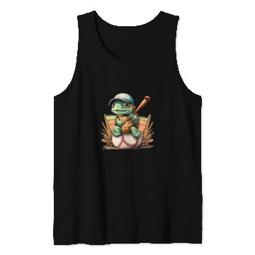 Discover Sport Baseball turtle cute drawing with baseball bat Tank Tops