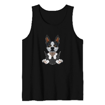 Discover Australian Cattle Pet Dog Puppy In Pocket I Cute Blue Heeler Tank Tops