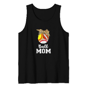 Discover Sport Softball Leopard Softball Mom Softball Game Day Vibes Mothers Day 2 Tank Tops