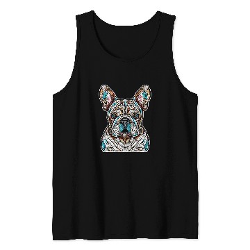 Discover French Bulldog Pet Frenchie Abstract Tank Tops