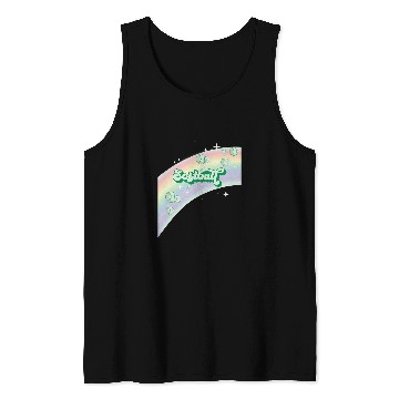 Discover Sport Softball I Love Softball Pastel Rainbow Stars Aesthetic Kelly Green Tank Tops