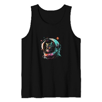 Discover Astronaut Cat Or Funny Space Cat On Galaxy Kitty Cat Lover Tank Tops
