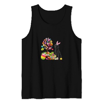 Discover Labrador Pet BLACK Labrador Easter Egg Tree Dogs Bunny Easters Day Tank Tops