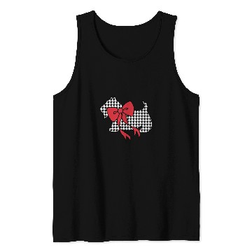 Discover Scottish Terrier Pet Christmas Houndstooth Tank Tops