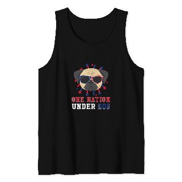 Discover Pug Pet 2One Nation Under Dog 4th Of July Tank Tops