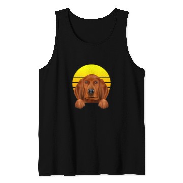 Discover Coonhound Pet Vintage Sunset Redbone Coonhound Tank Tops