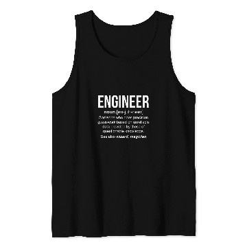 Discover Engineer Definition Noun Funny Engineering Wizard Magician Tank Tops