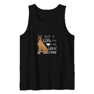 Discover Great Dane Pet Just A Girl Who Loves Her Great Dane Dog Puppy Love Tank Tops