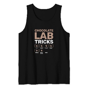 Discover Labrador Pet Chocolate Lab Tricks Black Tank Tops