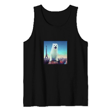Discover Pomeranian Pet Eiffel Tower France Paris Men Women Tank Tops