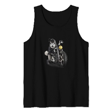 Discover Husky pet Dog Riding Chopper Motorcycle Tank Tops