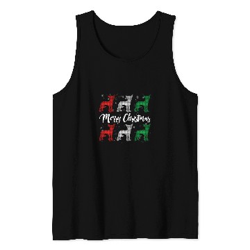 Discover Chinese Crested Pet Merry Christmas Argyle Tank Tops