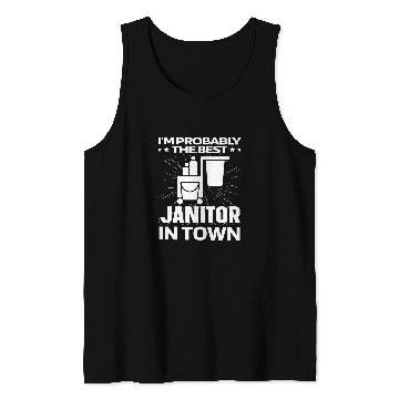 Discover Funny Janitor Custodian Caretaker 2Janitor Tank Tops