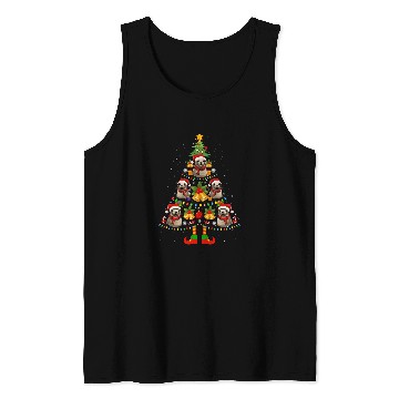 Discover Mediterranean Monk Seals Santa Hat Christmas xmass Pajama Tank Tops