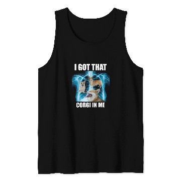Discover Corgi Pet I Got that Dog in Me Xray Meme Welsh Corgi Viral Quote Tank Tops