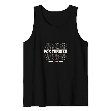 Discover Fox Terrier Pet vintages Fox Terrier multi line Tank Tops