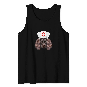 Discover Boykin Spaniel Pet Wearing a nurses Hat Tank Tops