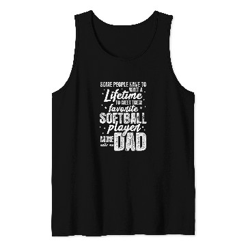 Discover Sport Softball Mens Softball Dad Favorite Softball Player Vintage Tank Tops