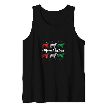 Discover Borzoi Pet Merry Christmas Argyle Tank Tops