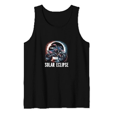 Discover Total Solar Eclipse Motorcycle April 8 2024 Solar Eclipse Tank Tops
