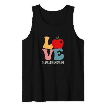 Discover Learning Coachs Love Apple Groovy Retro Cute Back To School Tank Tops