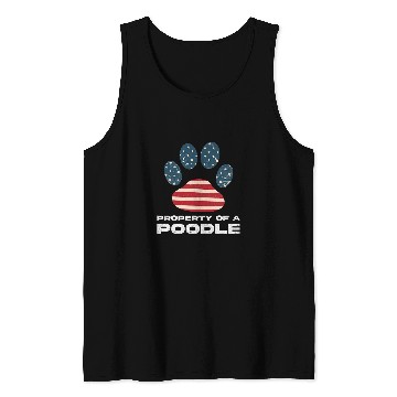 Discover Property Of A Poodle American Flag Poodle Dog Lover Tank Tops
