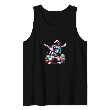 Discover Dabbings Easter Bunny Astronaut Rabbit Tank Tops