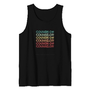 Discover Retro COUNSELOR Classic Summer Camp Teacher Instructor Coach Tank Tops