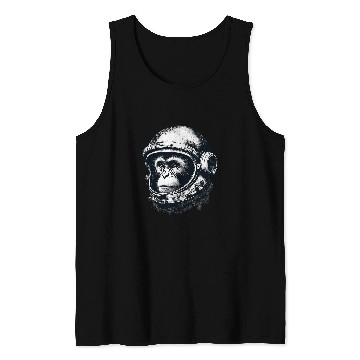 Discover Cosmic vintages Space Travel Astronaut Monkey Retro Helmet Tank Tops