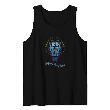 Discover Autism Puzzle Acceptance April Light Blue For Tank Tops