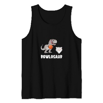 Discover Dinosaur Pet Bowling TRex Bowling Pin Funny Bowling Strike Bowling Bowler Tank Tops