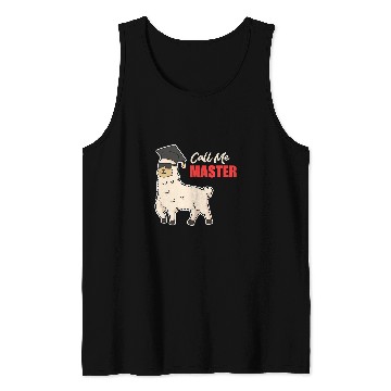 Discover Llama Pet Call Me Master Degree Alpaca Master Tank Tops