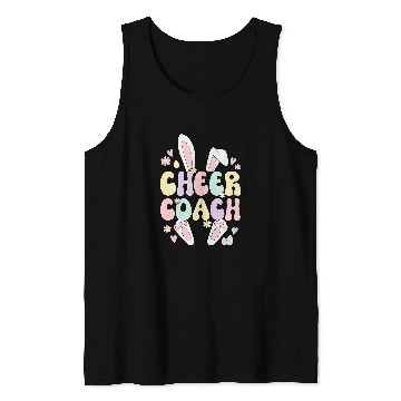Discover Cheer Coachs Easter Bunny Cheerleading Coachs Easter Day Tank Tops
