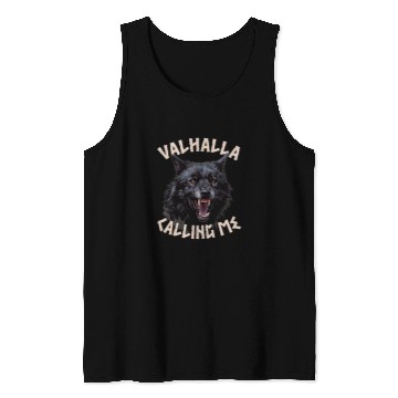 Discover Coyote Mammal Viking Angry wolfs Norse Mythology Valhalla Calling Me Viking Tank Tops