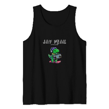 Discover Dinosaur Pet Jay Peak Vermont Cute Snowboard TRex Tank Tops