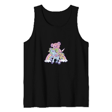Discover Unicorn Pet Creepy Pastel Goth Soft Goth emo Evil teddy bear Unicorn 2 Tank Tops