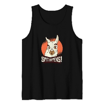 Discover Llama Pet Spit Happens Alpaca Tank Tops